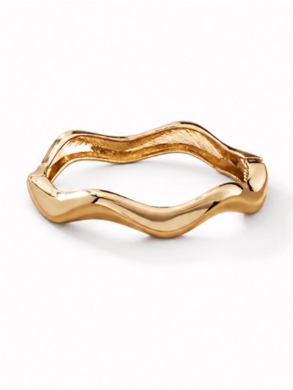 New! Classic Gold Wave Cuff Bracelet NWOT
